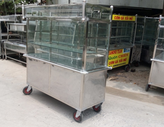 BÁN THANH LÝ XE 1M6 BÁN BÊ THUI, HEO QUAY, GÀ QUAY BẰNG INOX GIÁ RẺ