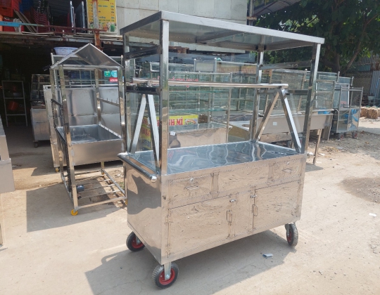 XE BÊ THUI 1M4 RỘNG 65 CM BÁN THANH LÝ BẰNG INOX TỐT