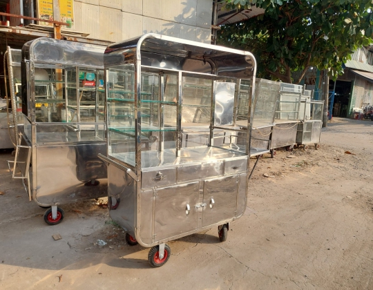 XE 1M2 BÁN TRÀ SỮA, CÀ PHÊ, SINH TỐ BÁN THANH LÝ BẰNG INOX GIÁ TỐT